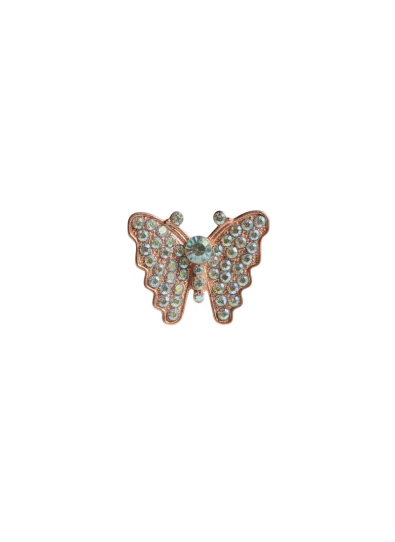 CRUSSTIQUE GOLD® Vintage Style Statement Ring Set with Crystal Rhinestone Floral Design - Image 1